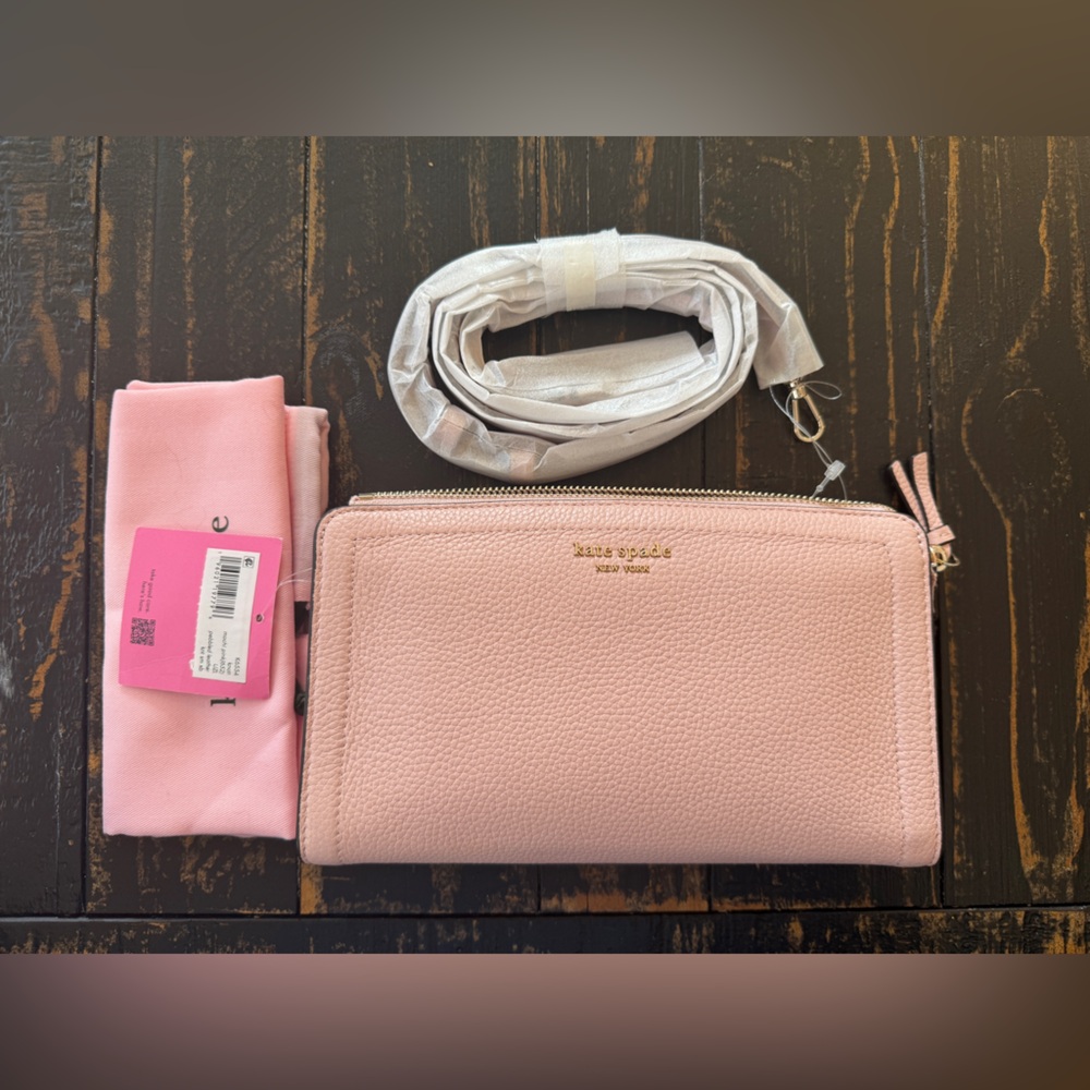 Kate Spade New York Knott Pebbled Leather Crossbody In Mochi Pink